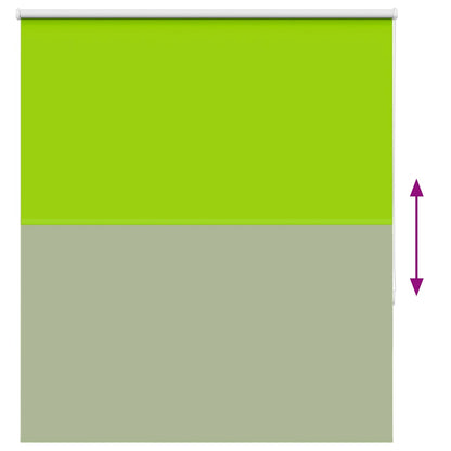 vidaXL Roller Blind Blackout Leaves Green 120x175 cm Fabric Width 116.6 cm Polyester
