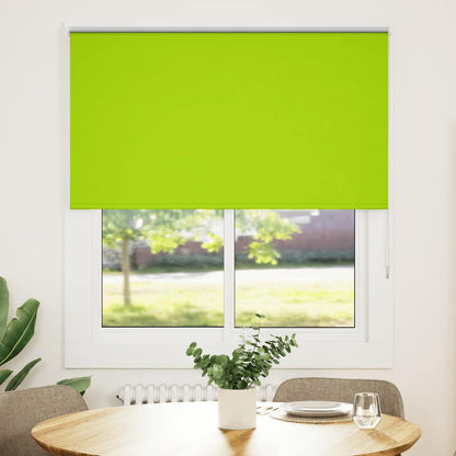 vidaXL Roller Blind Blackout Leaves Green 125x175 cm Fabric Width 121.6 cm Polyester