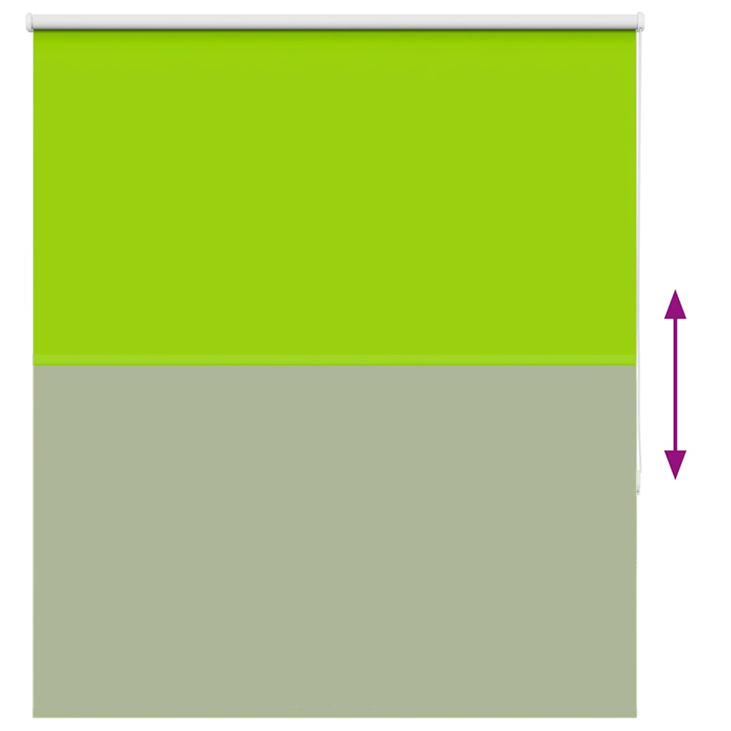vidaXL Roller Blind Blackout Leaves Green 135x175 cm Fabric Width 131.6 cm Polyester