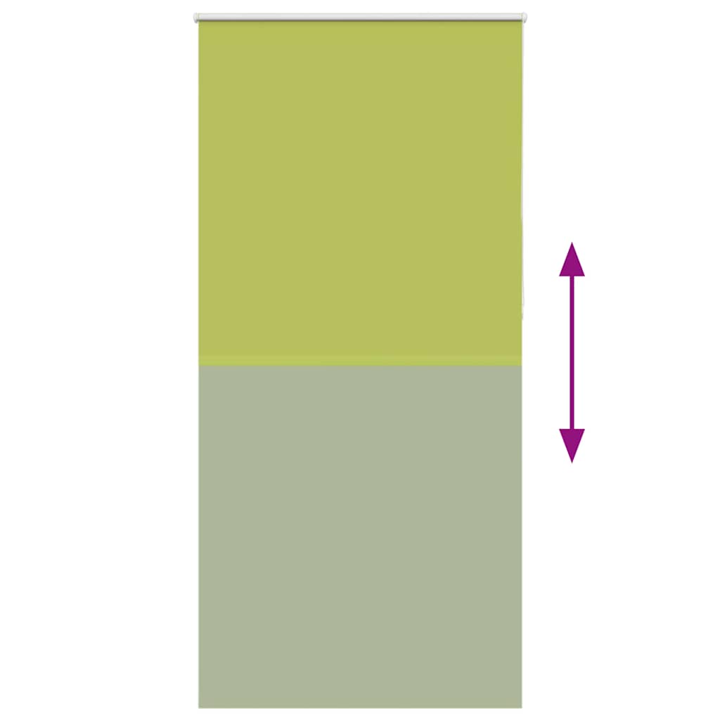 vidaXL Roller Blind Blackout Leaves Green 90x210 cm Fabric Width 85.7 cm Polyester