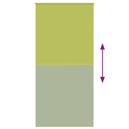 vidaXL Roller Blind Blackout Leaves Green 90x210 cm Fabric Width 85.7 cm Polyester