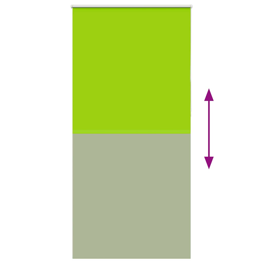 vidaXL Roller Blind Blackout Leaves Green 115x210 cm Fabric Width 110.7 cm Polyester