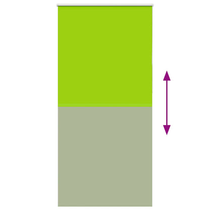 vidaXL Roller Blind Blackout Leaves Green 115x210 cm Fabric Width 110.7 cm Polyester