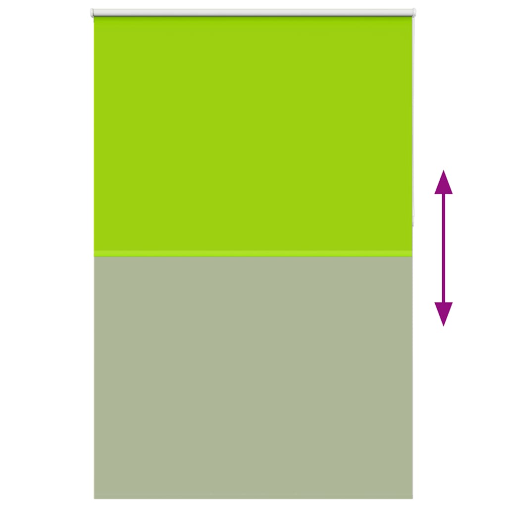 vidaXL Roller Blind Blackout Leaves Green 145x210 cm Fabric Width 141.6 cm Polyester