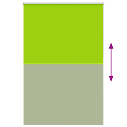 vidaXL Roller Blind Blackout Leaves Green 145x210 cm Fabric Width 141.6 cm Polyester