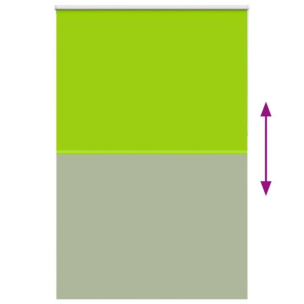 vidaXL Roller Blind Blackout Leaves Green 150x210 cm Fabric Width 146.6 cm Polyester