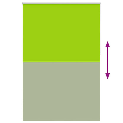 vidaXL Roller Blind Blackout Leaves Green 150x210 cm Fabric Width 146.6 cm Polyester