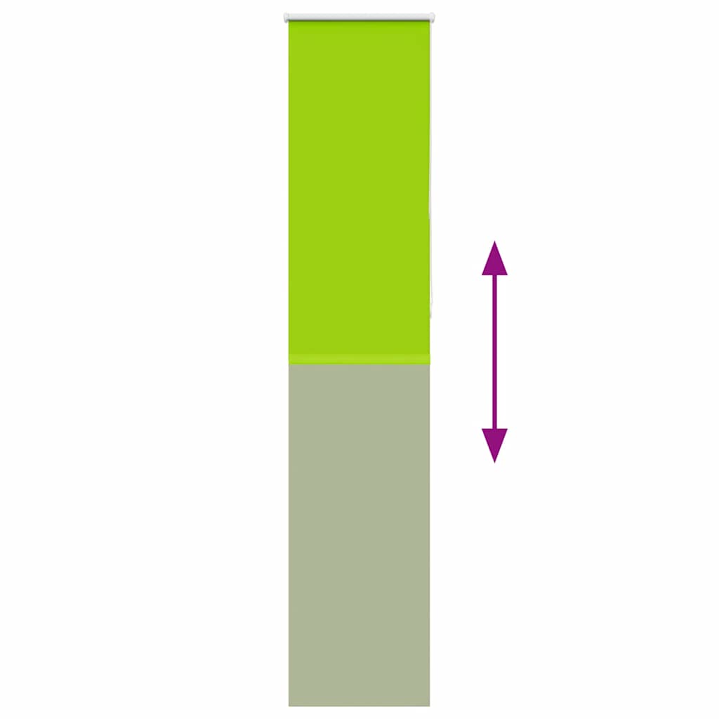 vidaXL Roller Blind Blackout Leaves Green 55x230 cm Fabric Width 50.7 cm Polyester