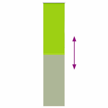 vidaXL Roller Blind Blackout Leaves Green 55x230 cm Fabric Width 50.7 cm Polyester
