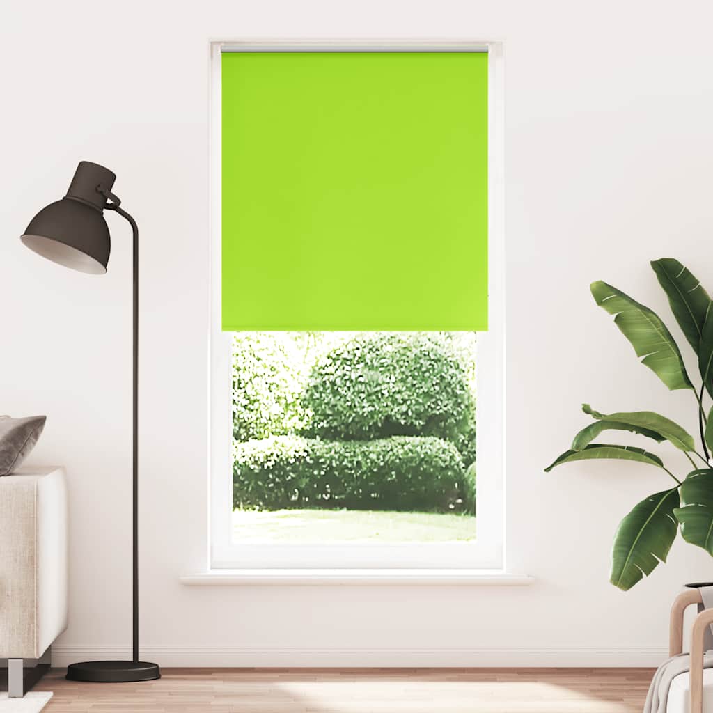 vidaXL Roller Blind Blackout Leaves Green 105x230 cm Fabric Width 100.7 cm Polyester