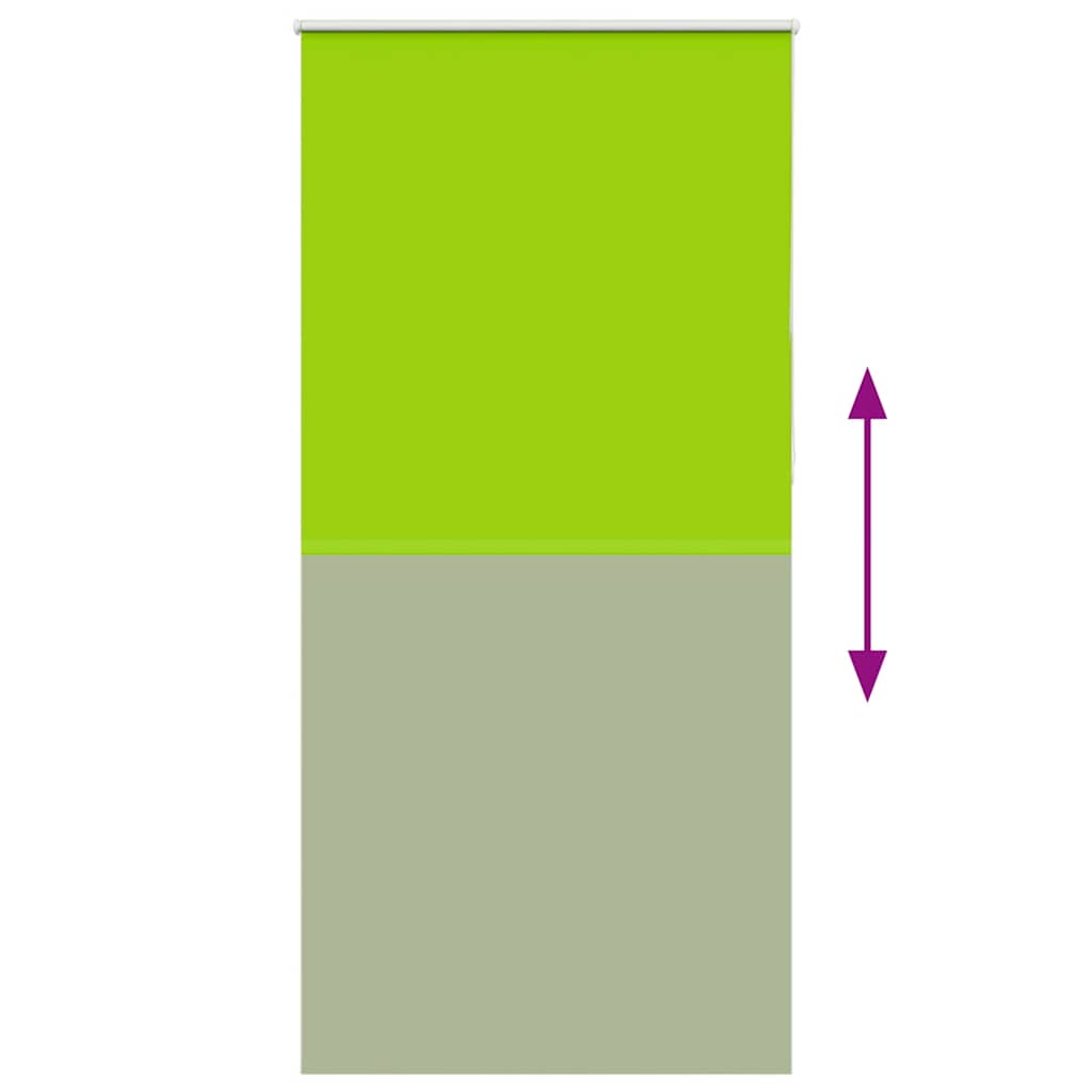 vidaXL Roller Blind Blackout Leaves Green 110x230 cm Fabric Width 105.7 cm Polyester