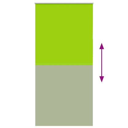 vidaXL Roller Blind Blackout Leaves Green 110x230 cm Fabric Width 105.7 cm Polyester