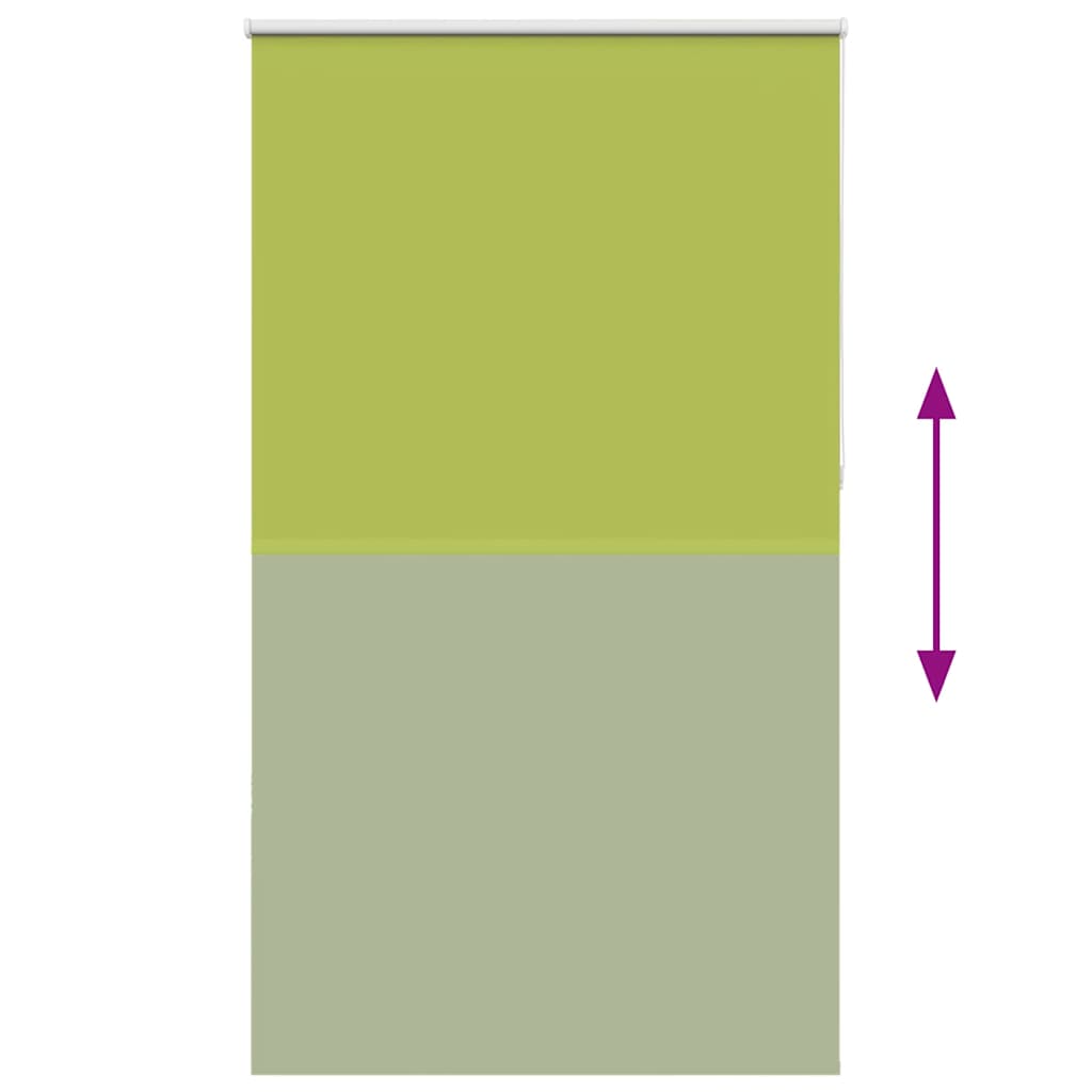 vidaXL Roller Blind Blackout Leaves Green 130x230 cm Fabric Width 126.6 cm Polyester