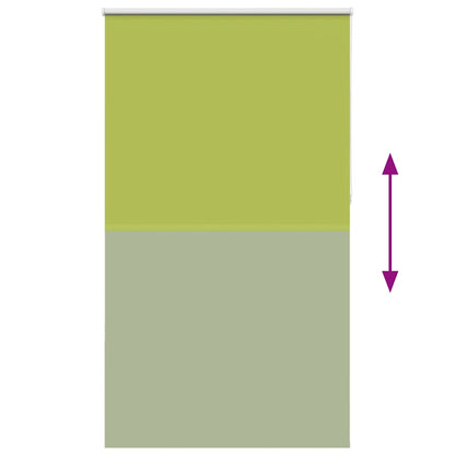 vidaXL Roller Blind Blackout Leaves Green 130x230 cm Fabric Width 126.6 cm Polyester