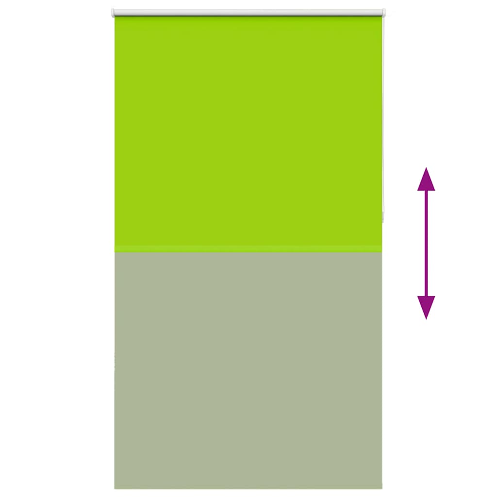 vidaXL Roller Blind Blackout Leaves Green 135x230 cm Fabric Width 131.6 cm Polyester
