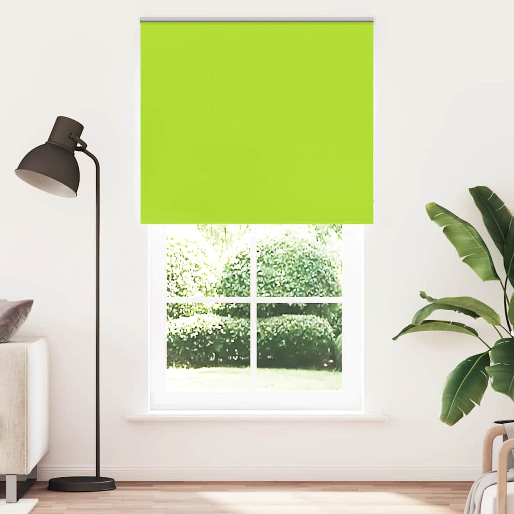 vidaXL Roller Blind Blackout Leaves Green 140x230 cm Fabric Width 136.6 cm Polyester