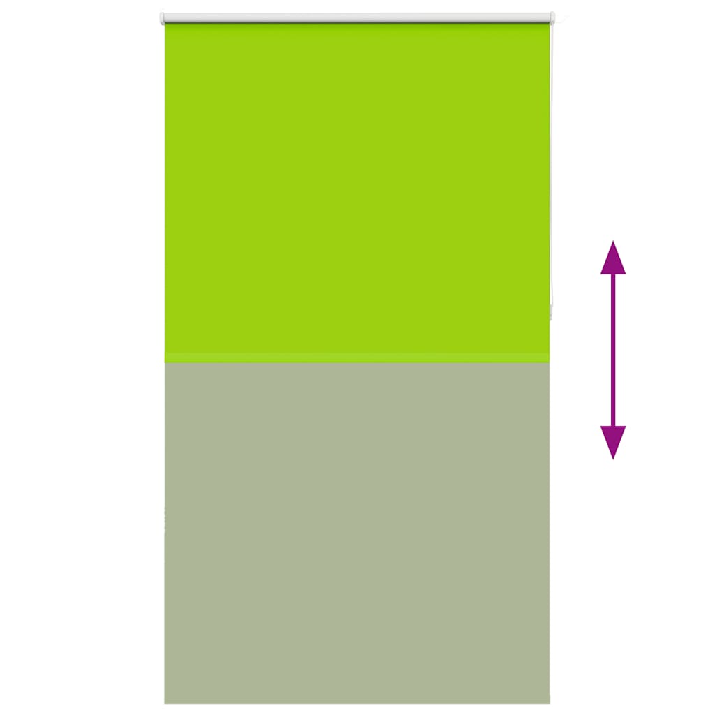 vidaXL Roller Blind Blackout Leaves Green 140x230 cm Fabric Width 136.6 cm Polyester
