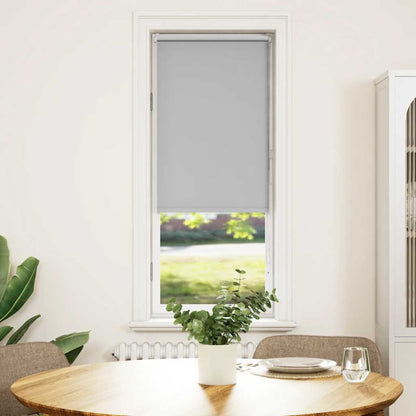 vidaXL Roller Blind Blackout Light Grey 45x130 cm Fabric Width 40.7 cm Polyester