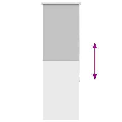 vidaXL Roller Blind Blackout Light Grey 45x130 cm Fabric Width 40.7 cm Polyester