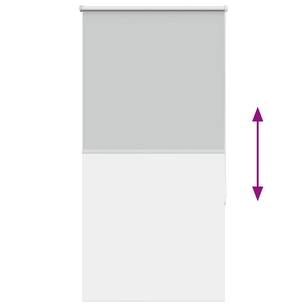 vidaXL Roller Blind Blackout Light Grey 65x130 cm Fabric Width 60.7 cm Polyester
