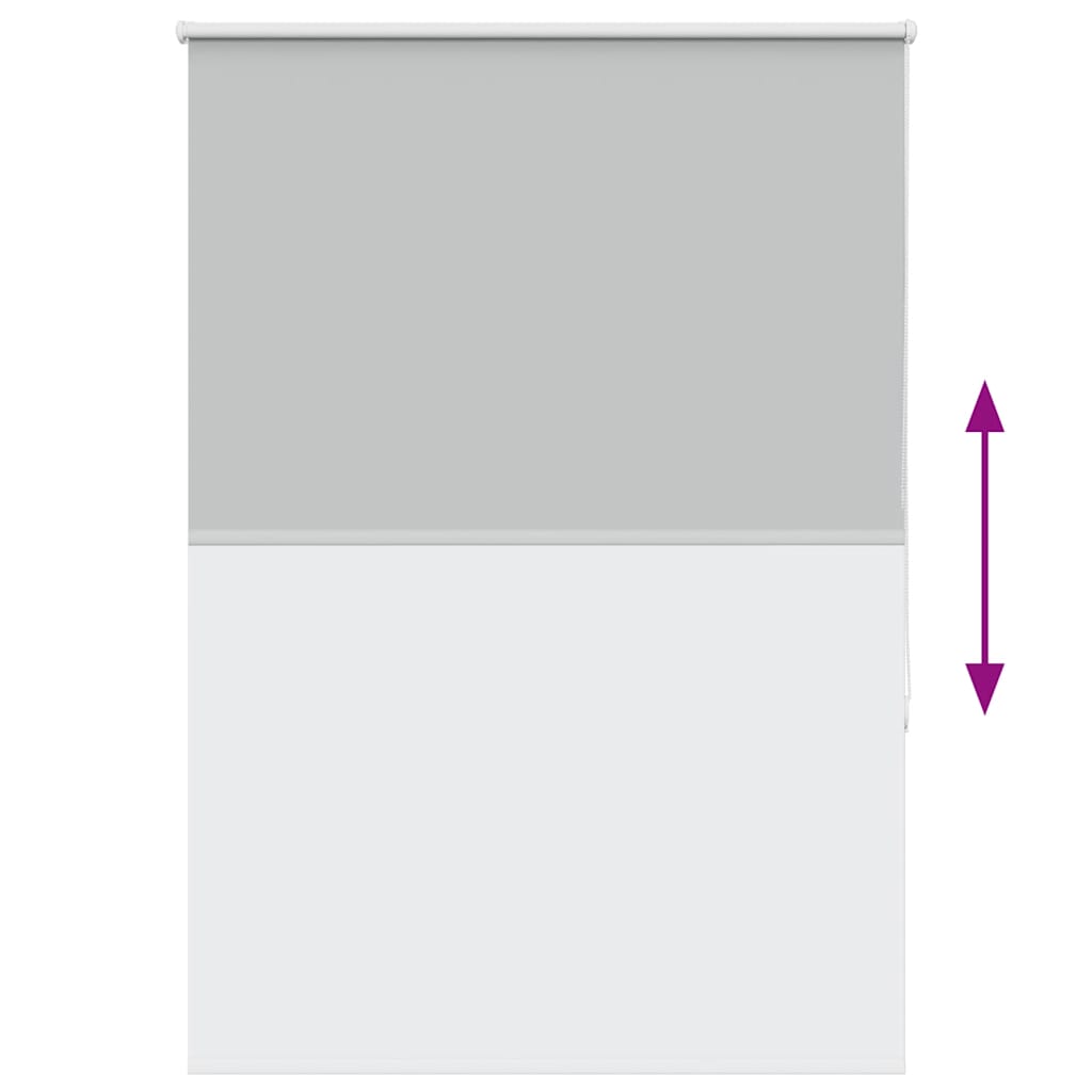 vidaXL Roller Blind Blackout Light Grey 95x130 cm Fabric Width 90.7 cm Polyester