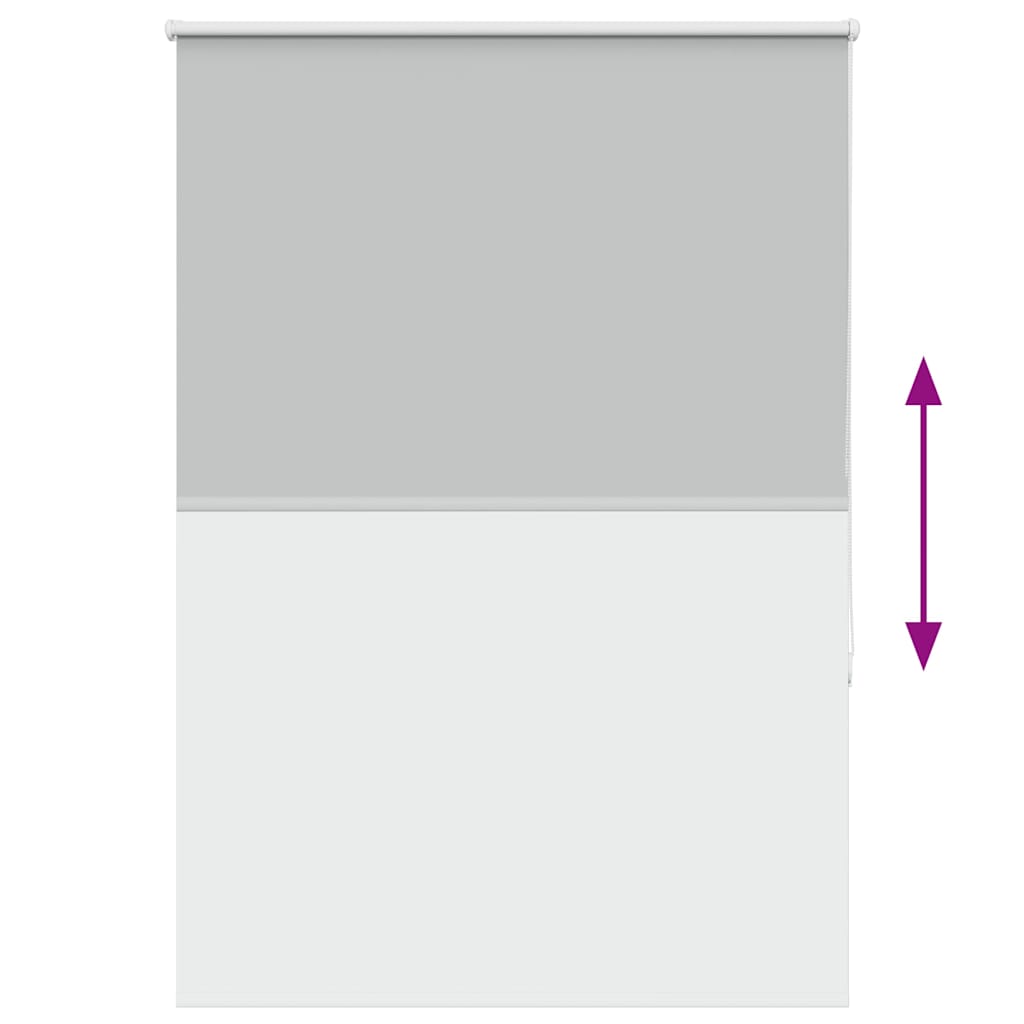 vidaXL Roller Blind Blackout Light Grey 100x130 cm Fabric Width 95.7 cm Polyester