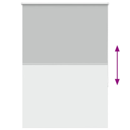 vidaXL Roller Blind Blackout Light Grey 100x130 cm Fabric Width 95.7 cm Polyester