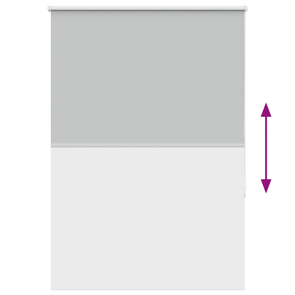 vidaXL Roller Blind Blackout Light Grey 110x130 cm Fabric Width 105.7 cm Polyester