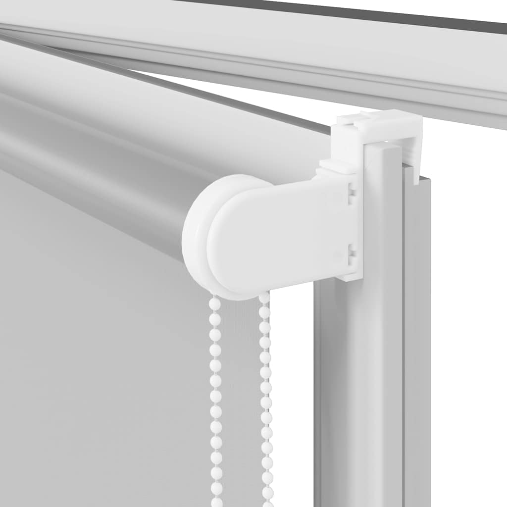 vidaXL Roller Blind Blackout Light Grey 125x130 cm Fabric Width 121.6 cm Polyester