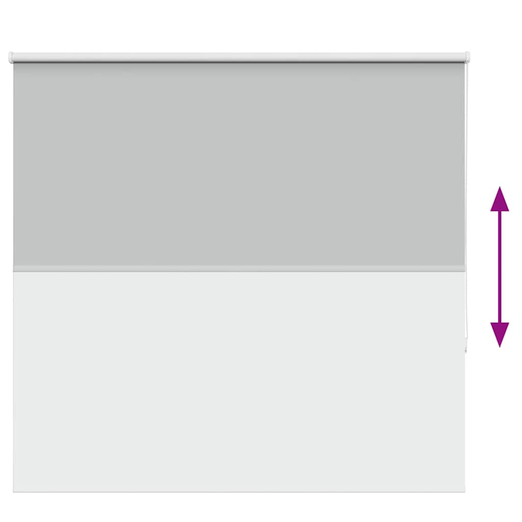 vidaXL Roller Blind Blackout Light Grey 155x130 cm Fabric Width 151.6 cm Polyester