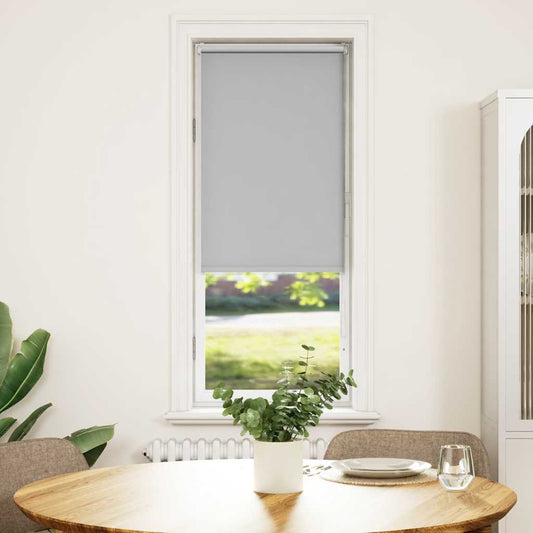 vidaXL Roller Blind Blackout Light Grey 40x150 cm Fabric Width 35,7 cm Polyester