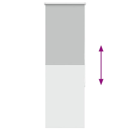 vidaXL Roller Blind Blackout Light Grey 40x150 cm Fabric Width 35.7 cm Polyester
