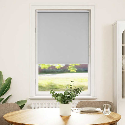 vidaXL Roller Blind Blackout Light Grey 85x150 cm Fabric Width 80.7 cm Polyester