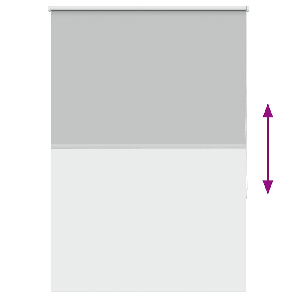vidaXL Roller Blind Blackout Light Grey 100x150 cm Fabric Width 95.7 cm Polyester
