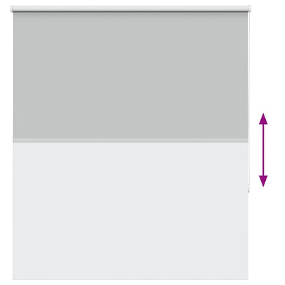 vidaXL Roller Blind Blackout Light Grey 135x150 cm Fabric Width 131.6 cm Polyester