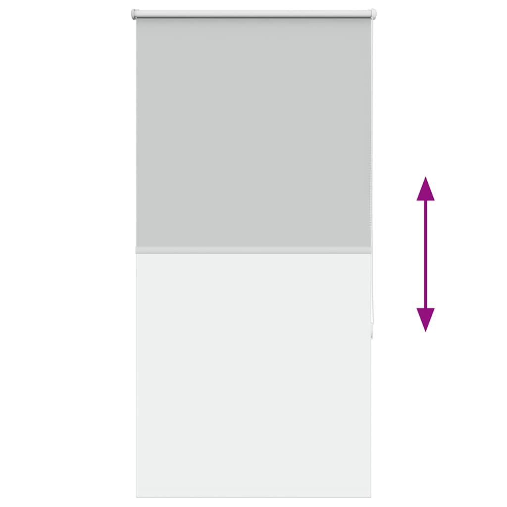 vidaXL Roller Blind Blackout Light Grey 75x175 cm Fabric Width 70.7 cm Polyester