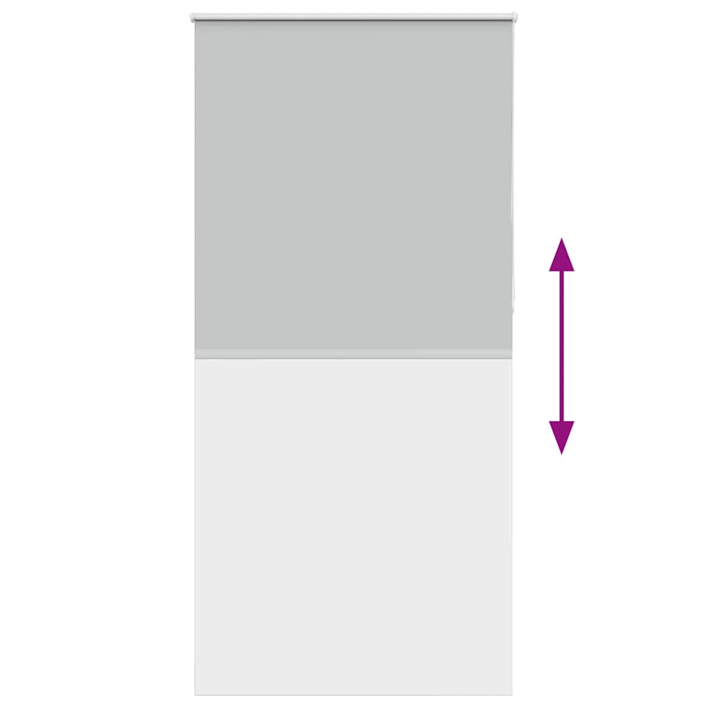 vidaXL Roller Blind Blackout Light Grey 100x210 cm Fabric Width 95.7 cm Polyester