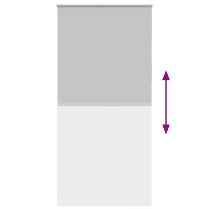 vidaXL Roller Blind Blackout Light Grey 105x210 cm Fabric Width 100.7 cm Polyester