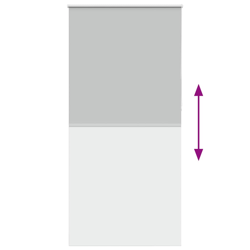 vidaXL Roller Blind Blackout Light Grey 110x210 cm Fabric Width 105.7 cm Polyester
