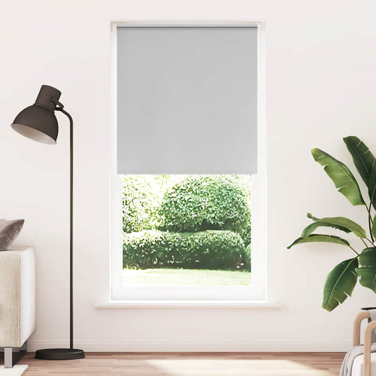 vidaXL Roller Blind Blackout Light Grey 115x210cm Fabric Width 110.7cm