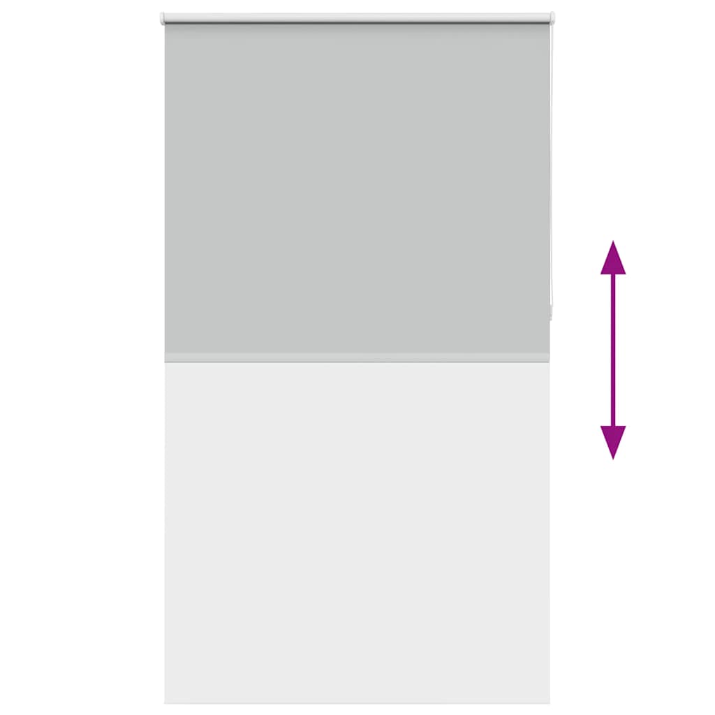 vidaXL Roller Blind Blackout Light Grey 130x210 cm Fabric Width 126.6 cm Polyester