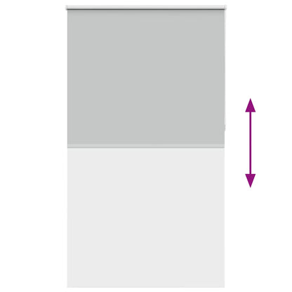 vidaXL Roller Blind Blackout Light Grey 130x210 cm Fabric Width 126.6 cm Polyester