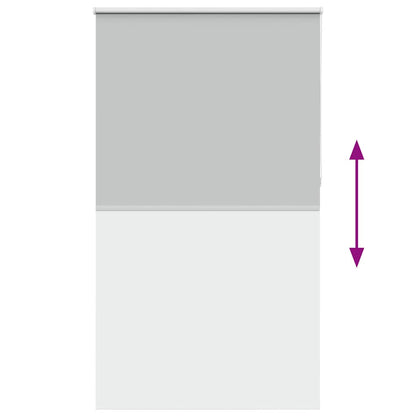 vidaXL Roller Blind Blackout Light Grey 135x210 cm Fabric Width 131.6 cm Polyester