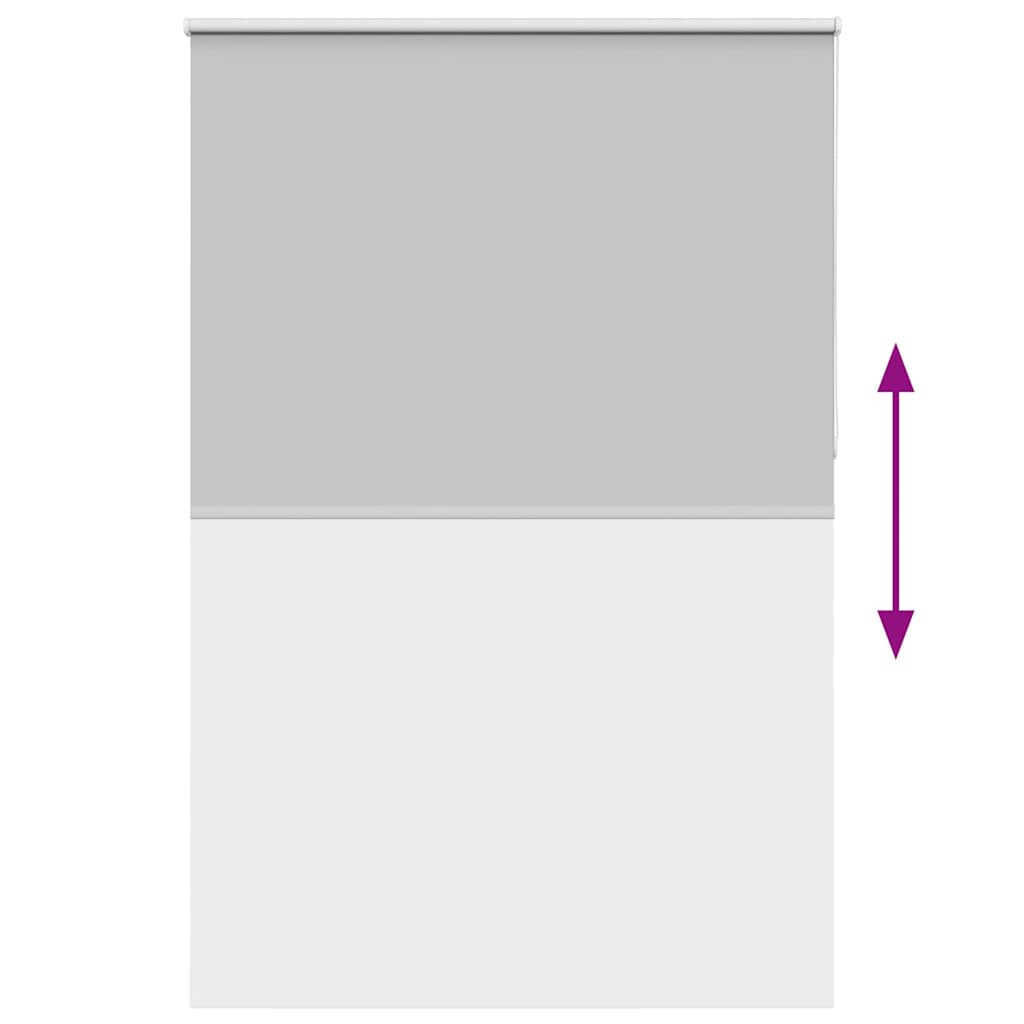 vidaXL Roller Blind Blackout Light Grey 145x210 cm Fabric Width 141.6 cm Polyester