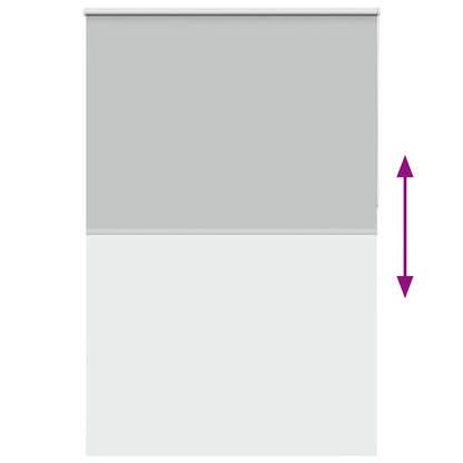 vidaXL Roller Blind Blackout Light Grey 145x210 cm Fabric Width 141.6 cm Polyester