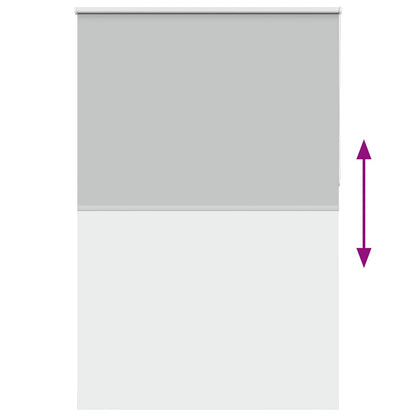 vidaXL Roller Blind Blackout Light Grey 150x210 cm Fabric Width 146.6 cm Polyester