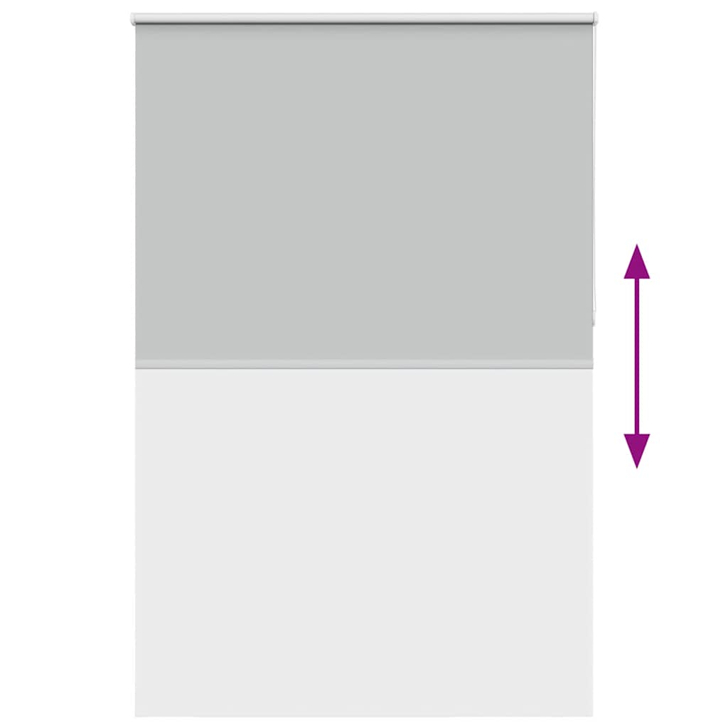 vidaXL Roller Blind Blackout Light Grey 160x210 cm Fabric Width 156.6 cm Polyester