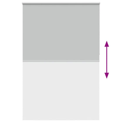 vidaXL Roller Blind Blackout Light Grey 160x210 cm Fabric Width 156.6 cm Polyester
