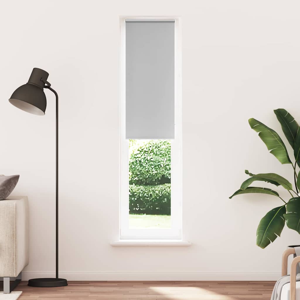 vidaXL Roller Blind Blackout Light Grey 40x230 cm Fabric Width 35.7 cm Polyester
