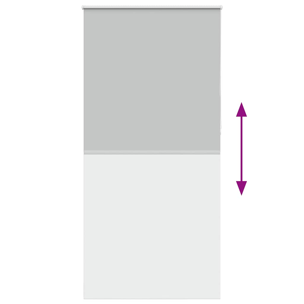 vidaXL Roller Blind Blackout Light Grey 100x230 cm Fabric Width 95.7 cm Polyester